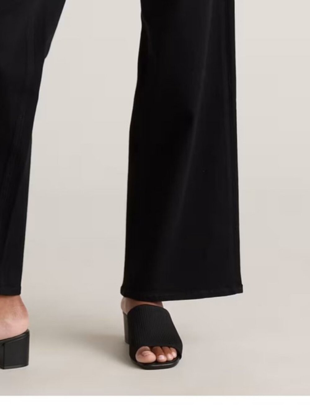 Quince Bella Stretch Wide Leg Jeans Black